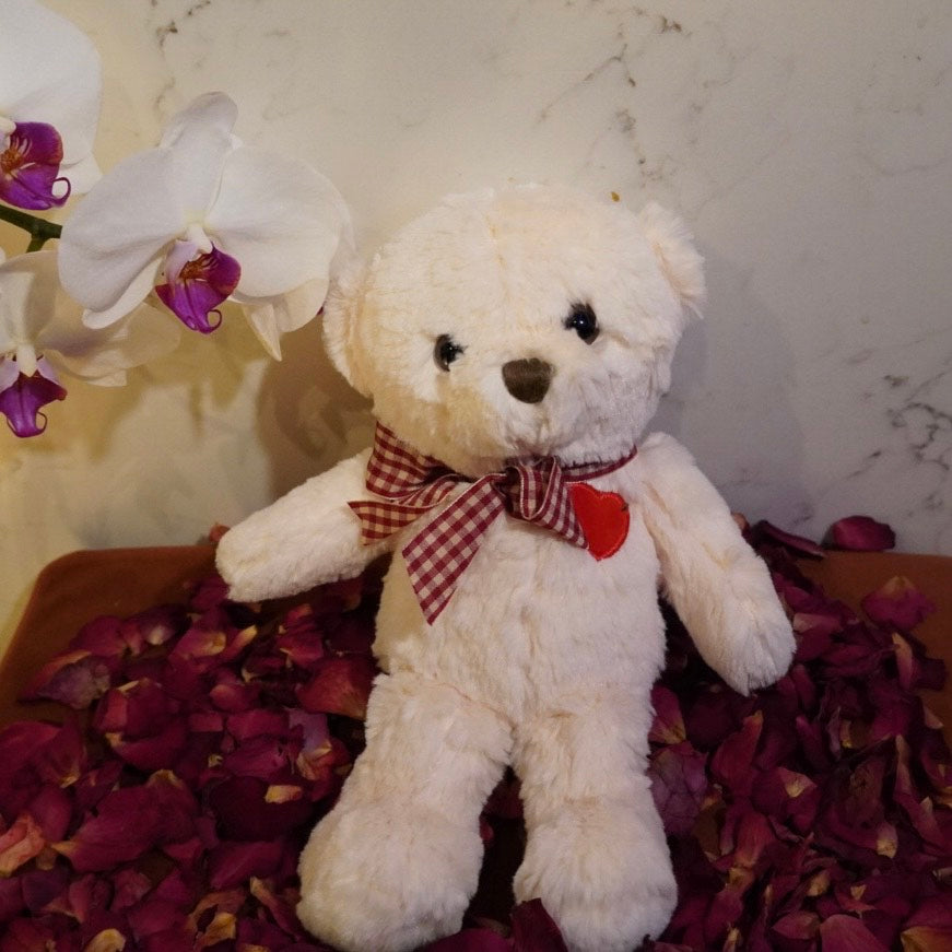 Small Teddy Bear with Cute Heart Stitch