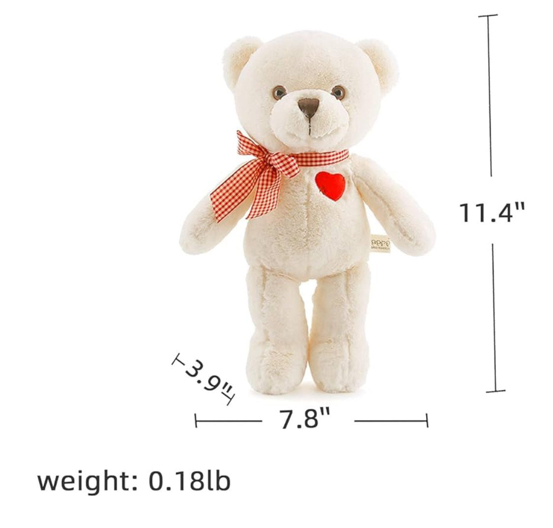 Small Teddy Bear with Cute Heart Stitch