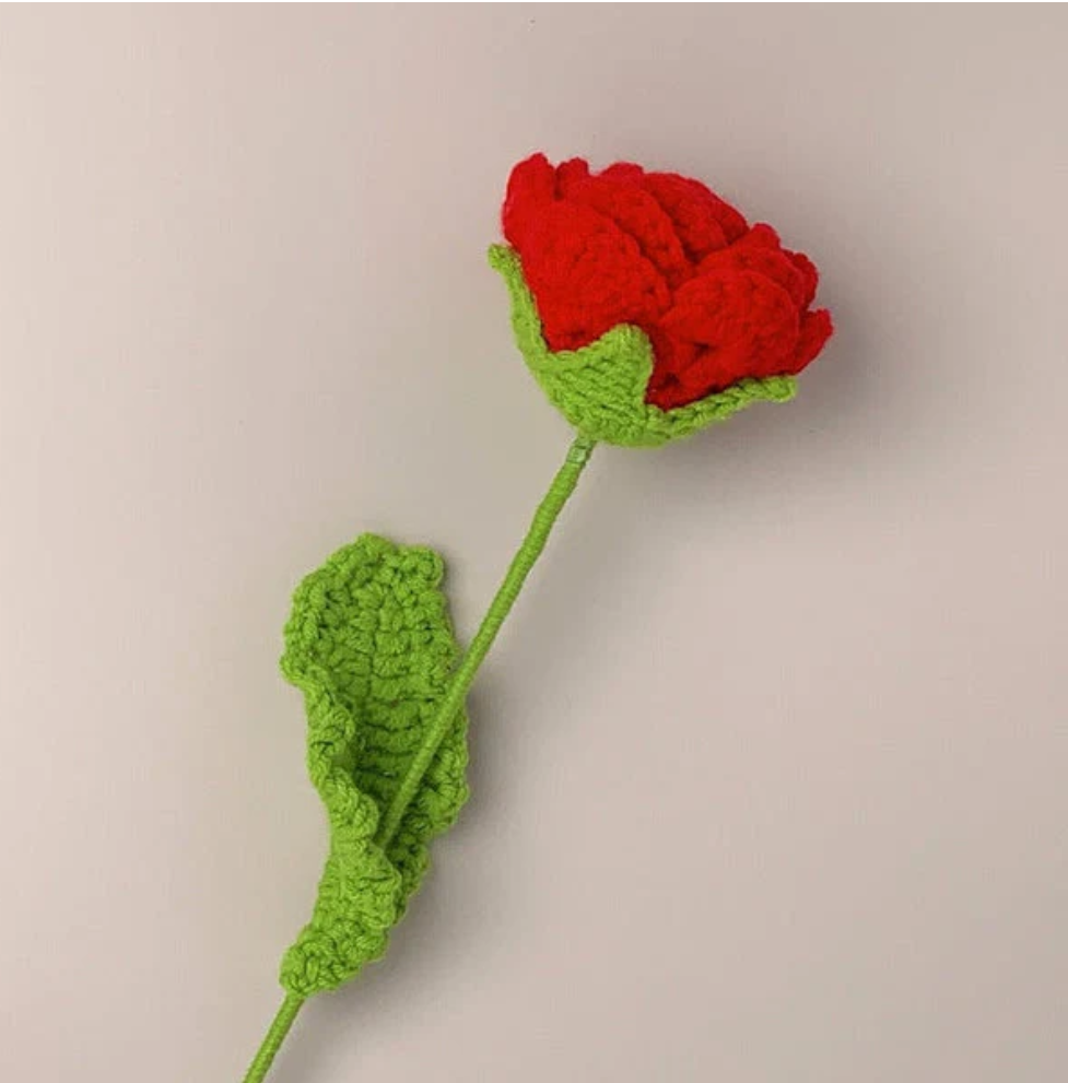 Valentine's Knit Red Roses