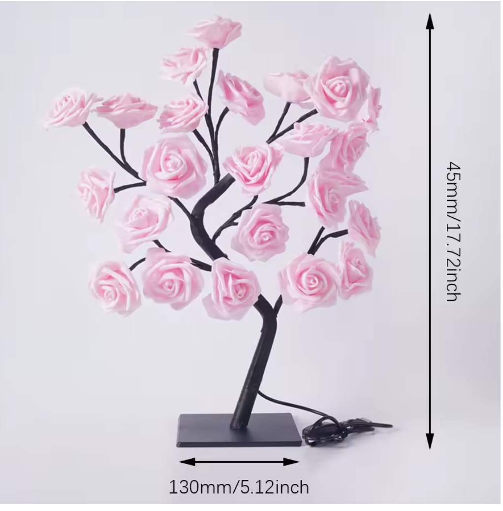 Valentine's Rose LED Lamp