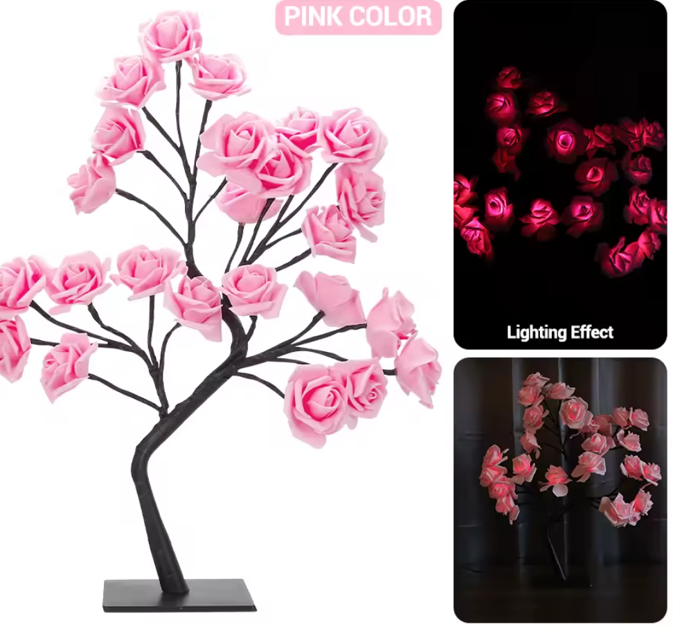 Valentine's Rose LED Lamp