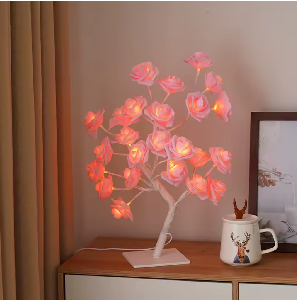 Valentine's Rose LED Lamp