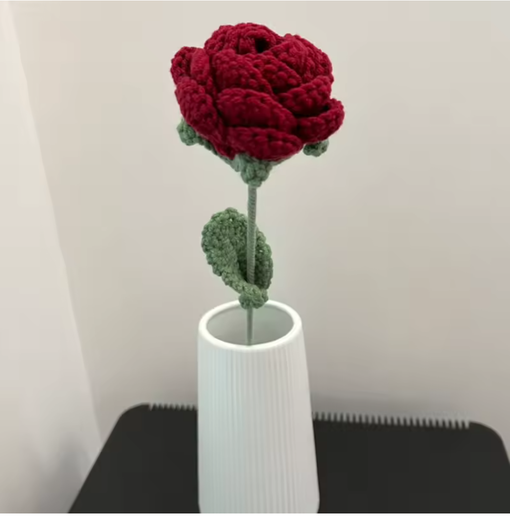 Valentine's Knit Red Roses
