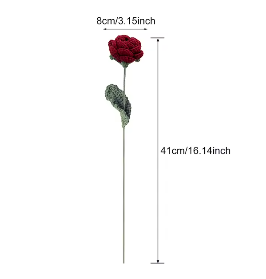 Valentine's Knit Red Roses